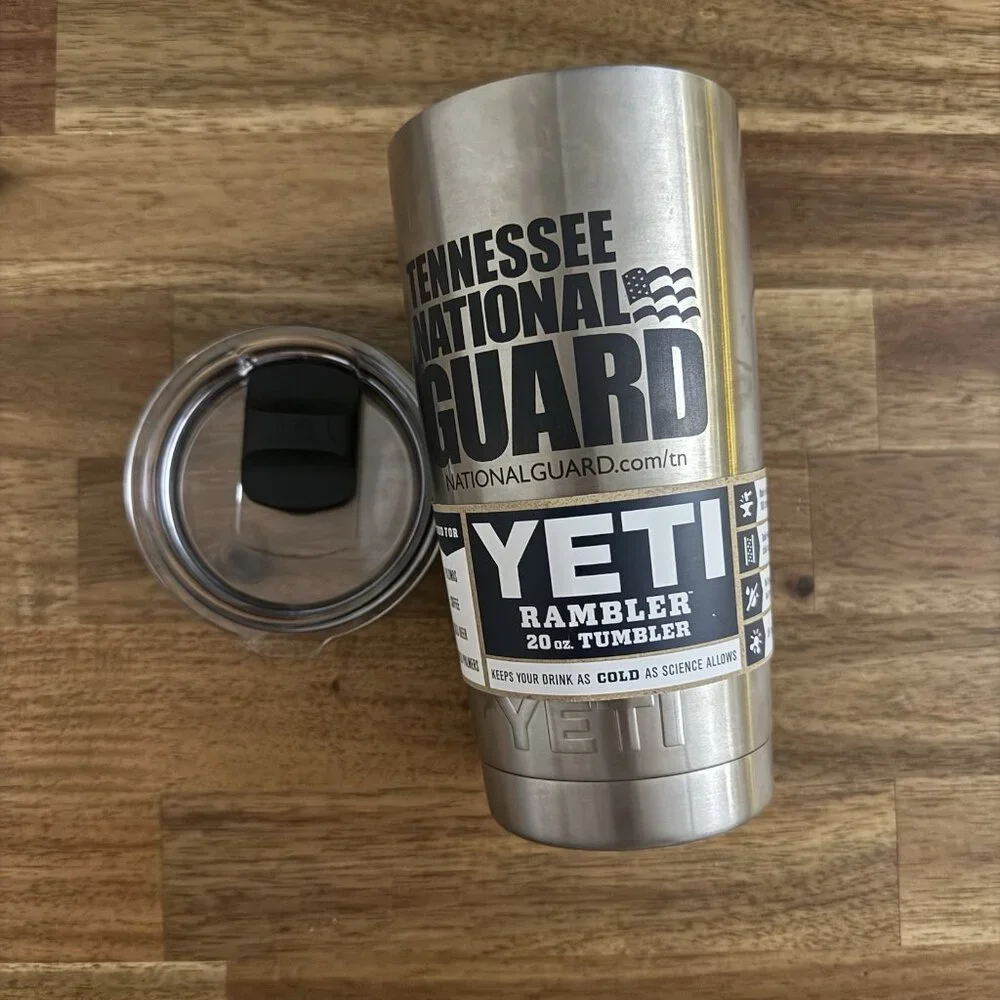 YETI Rambler 20 oz Insulated Tumbler Stainless w Magslider Lid TN National Guard